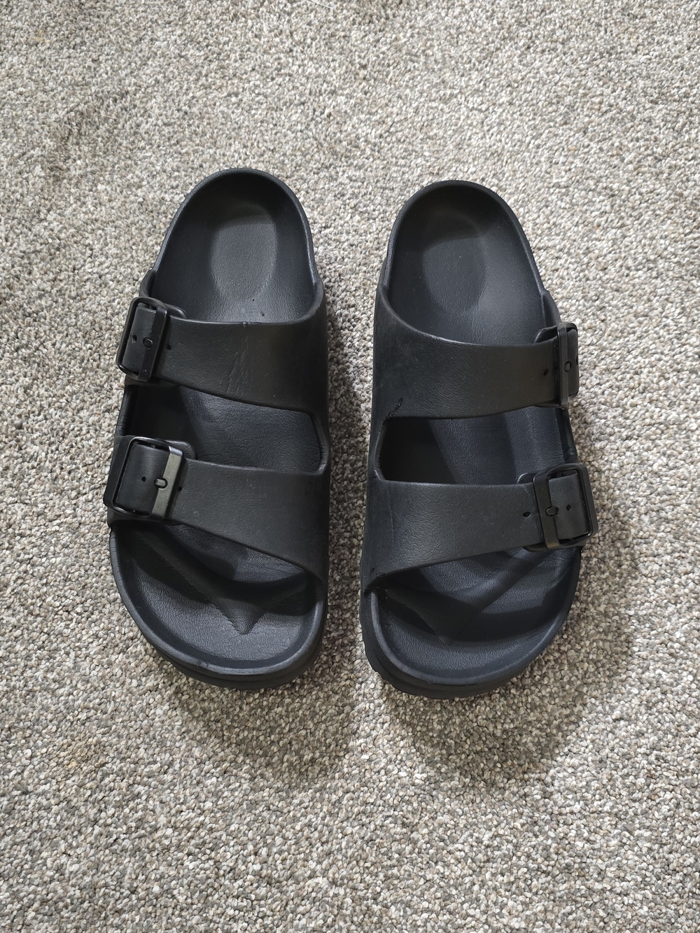 Classic Double-Buckle Women's Sandals in Black
